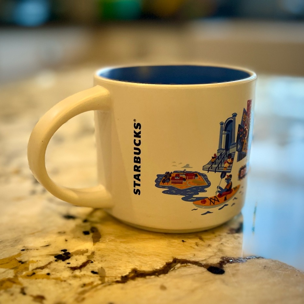 NIB Starbucks Discovery Manhattan Mug - Blue Interior - Picture 4 of 7
